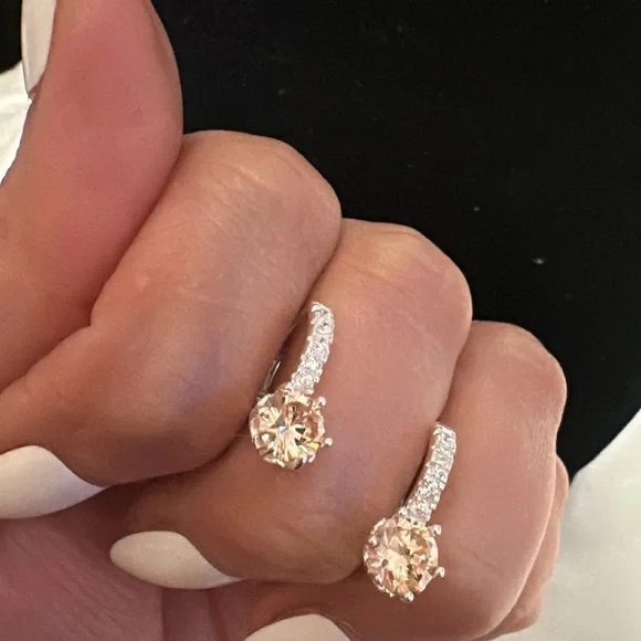 Beautiful Silver and Gold-Toned Hoop Earrings - Picture 3 of 8